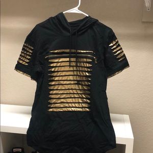 Gold hoodie T-shirt ( size large )